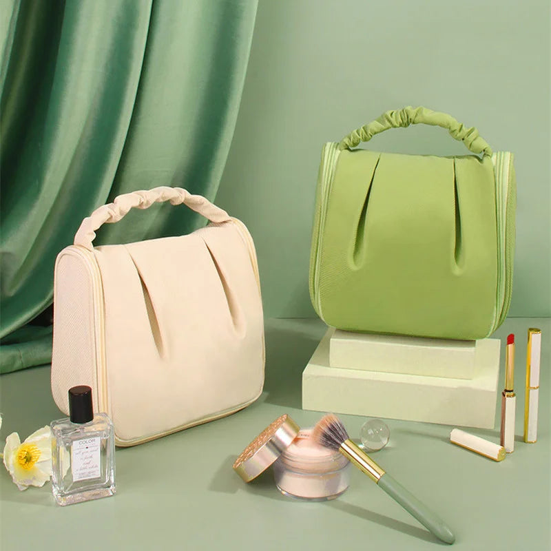 Women Pearl Makeup Wash Bags Portable Handbag Toiletry Bag