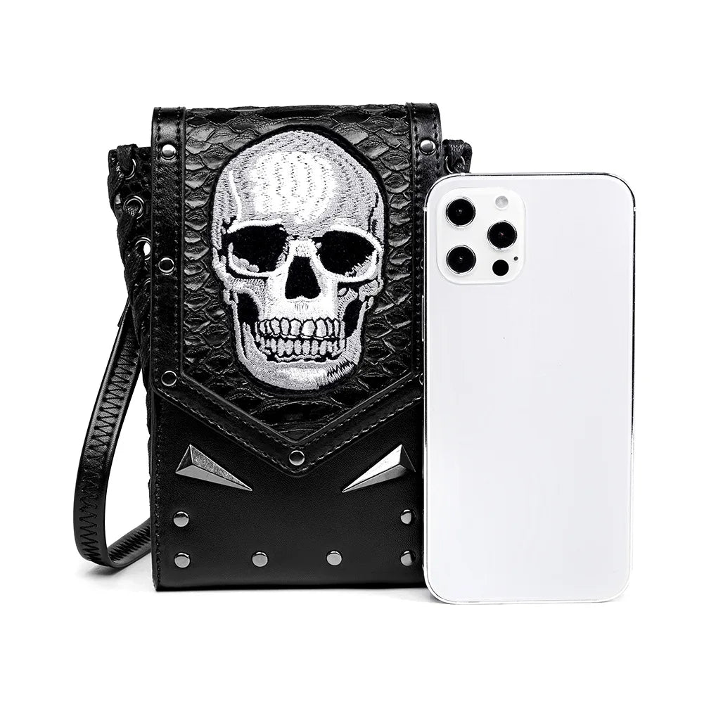 Women's Skull Punk Messenger Bag Outdoor