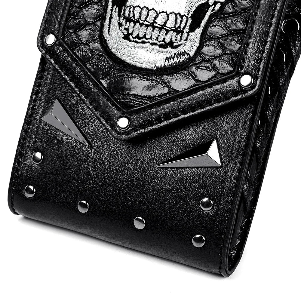 Women's Skull Punk Messenger Bag Outdoor