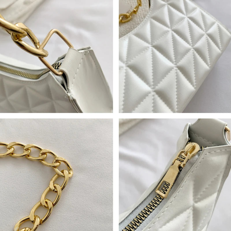 Women's Advanced Diamond Bag Chain Handbag Texture Shopping Bag