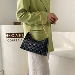 Women's Advanced Diamond Bag Chain Handbag Texture Shopping Bag