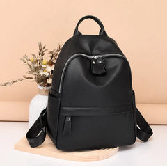 Women's Pu Leather Backpack Large School Girl Handbag