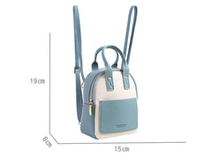 Women's Small PU Leather Backpack Multifunctional Bagpacks for Shopping