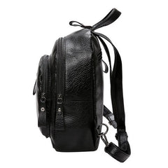 Women's PU Leather Travel Shoulder Bag School Backpack