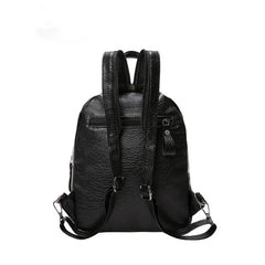 Women's PU Leather School Backpack Travel Shoulder Bag