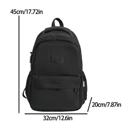 Women's Solid Backpack Casual Travel Bag High Schoolbag for Teenage Girl