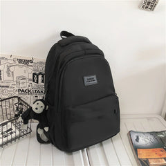 Women's Backpack Solid Female Multi-pocket Travel Bag High Schoolbag