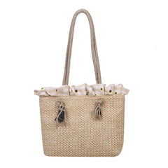 Straw Woven Large-Capacity Tote Bag for Women