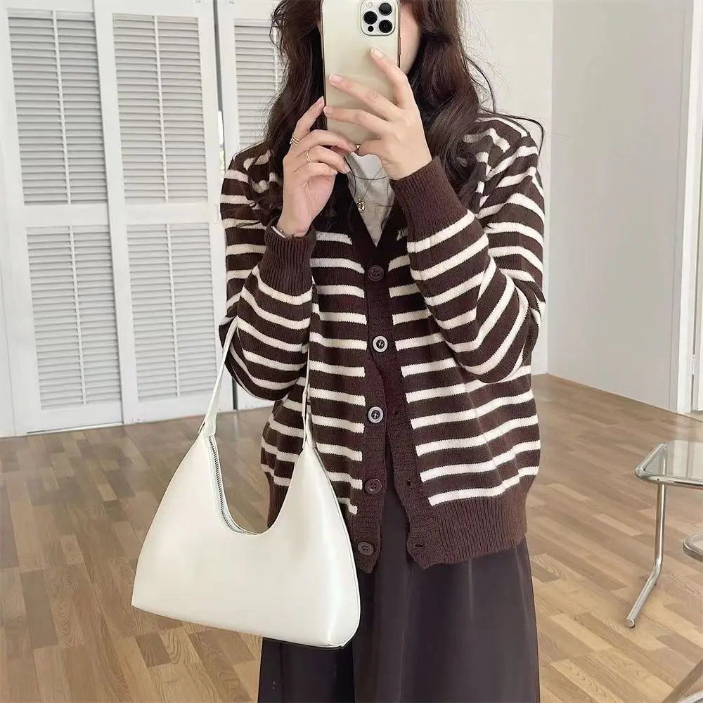 Small Zipper Shoulder Bag Women's PU Leather Handbag