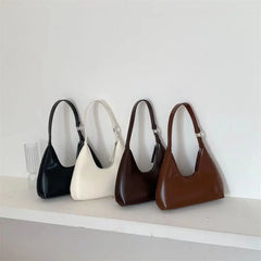 Small Zipper Shoulder Bag Women's PU Leather Handbag