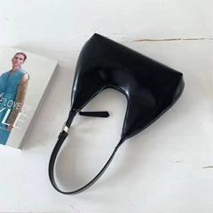 Small Zipper Shoulder Bag Women's PU Leather Handbag