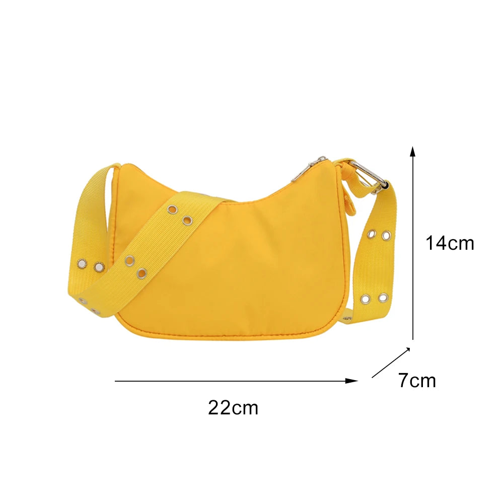 Women's Retro Shoulder Bag High Quality PU Nylon Hobos Shopper Bag