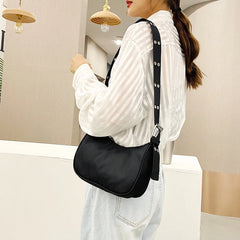 Women's Retro Shoulder Bag High Quality PU Nylon Hobos Shopper Bag
