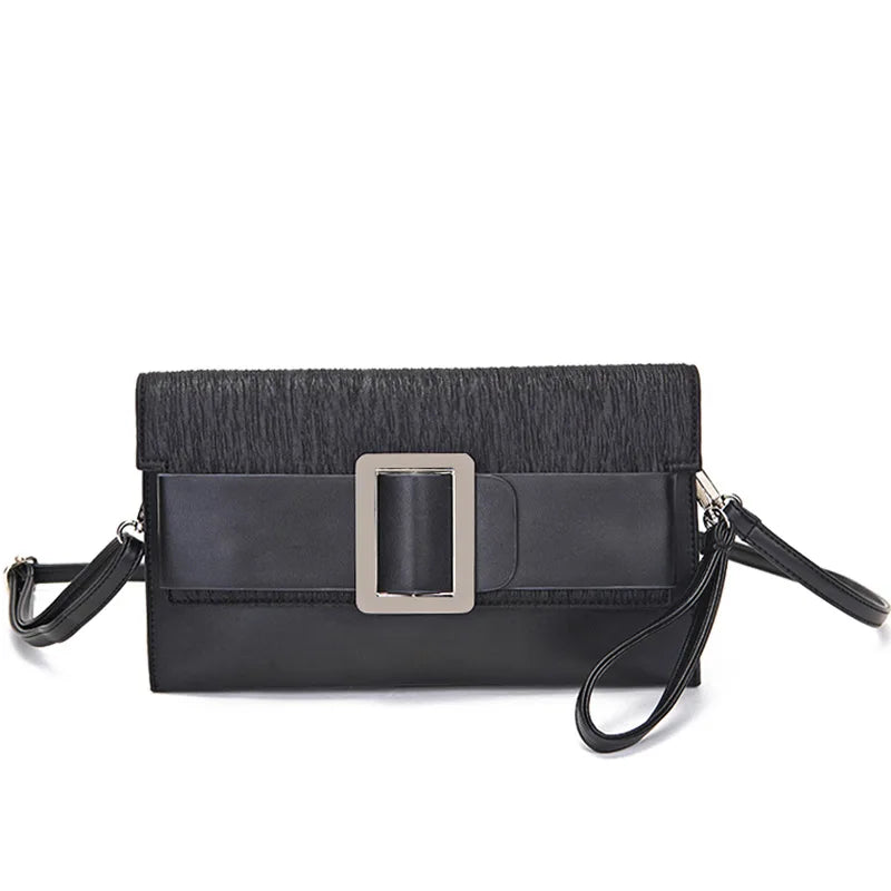 Women's PU Leather Shoulder Messenger Bag Clutch Chain