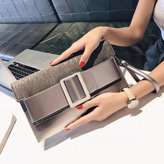 Women's PU Leather Shoulder Messenger Bag Clutch Chain