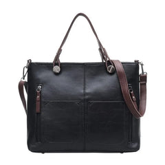 Women's Bag PU Soft Leather Solid Shoulder Bag Large Capacity