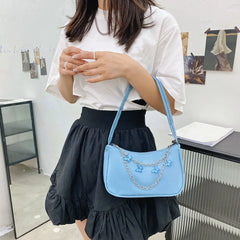 Vintage PU Leather Butterfly Chain Shoulder Bag for Women