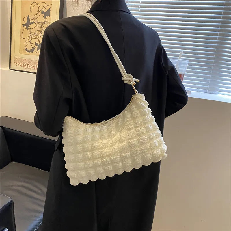 Women's Large Capacity Plaid Shoulder Underarm Bag
