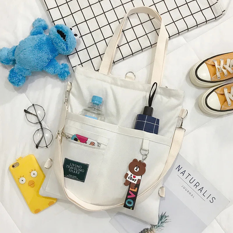 Canvas Crossbody Handbag Shoulder Bags For Women Tote