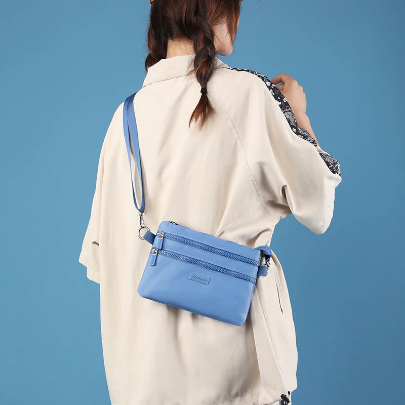 Women's Nylon Shoulder Bag Solid Mobile Phone Waterproof Pack