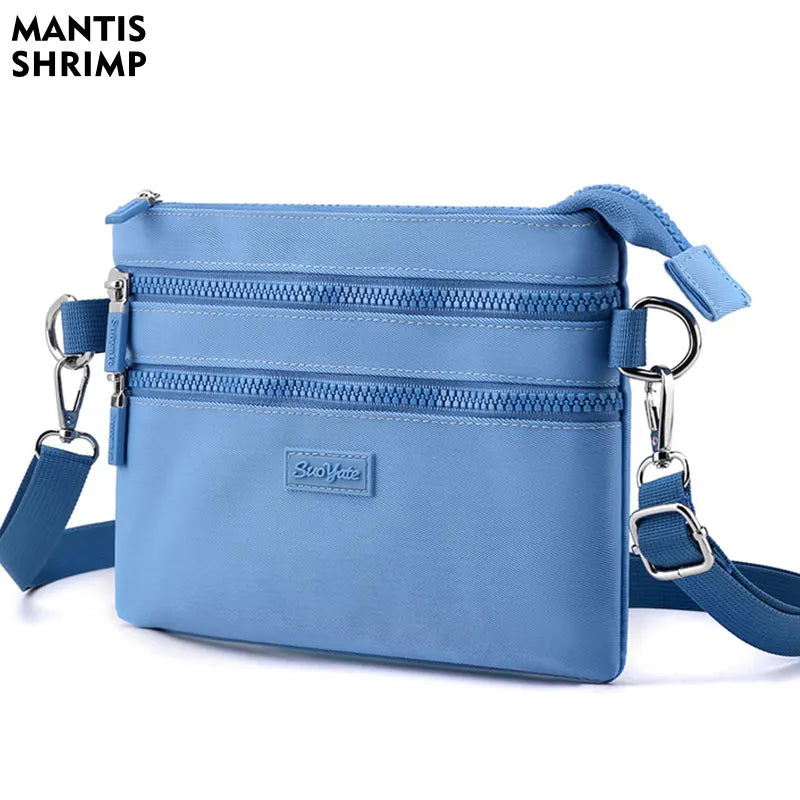 Women's Nylon Shoulder Bag Solid Mobile Phone Waterproof Pack