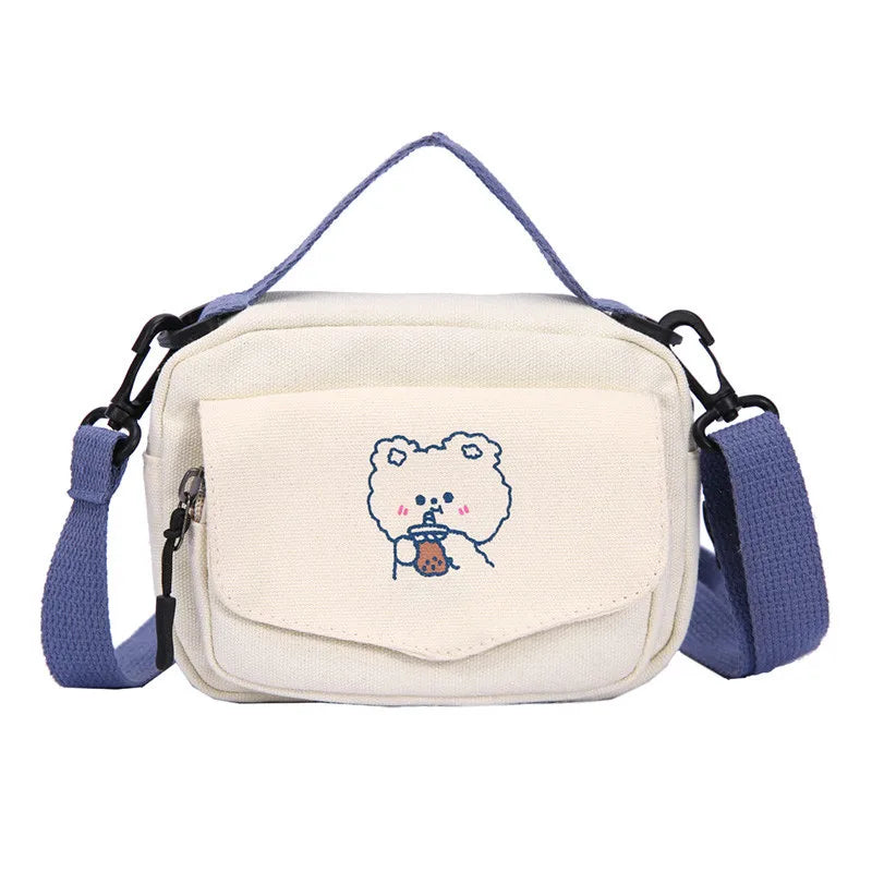 Women Canvas Crossbody Shoulder Messenger Bag Casual Mini Handbags Purse