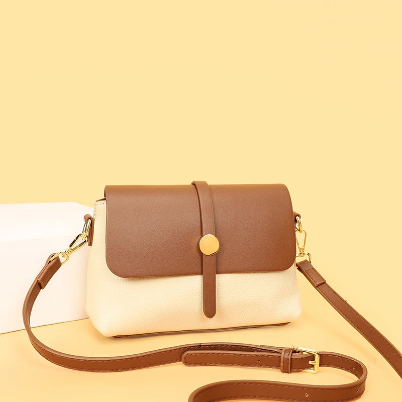 Soft Leather Women Handbags Cowhide Totes Ladies Shoulder Messenger Bag