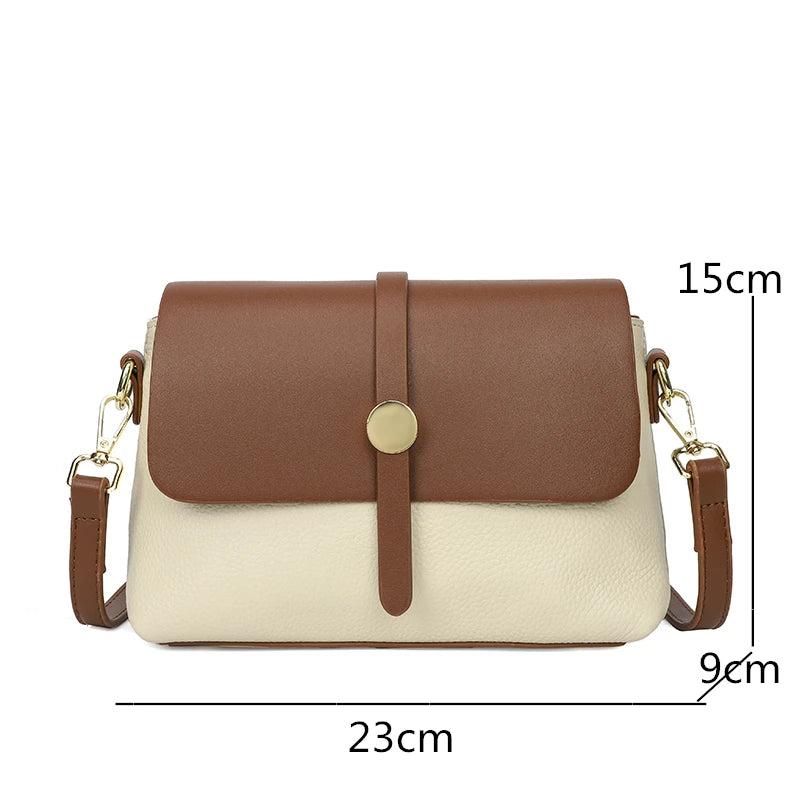 Soft Leather Women Handbags Cowhide Totes Ladies Shoulder Messenger Bag