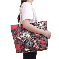 Women's Large Tote Canvas Beach Bag Shoulder Bag Summer Holiday Bag