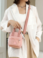 Macaron Nylon Shoulder Bag Classic Handbag Outdoor Travel Crossbody Bag