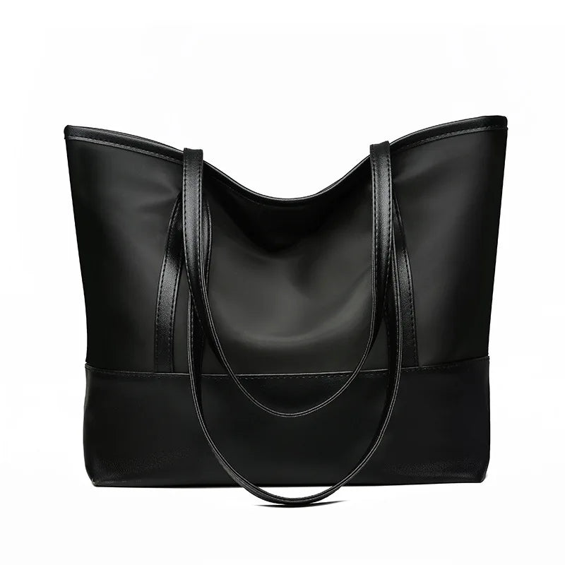 Women's PU Leather Shoulder Bag Large Capacity Mom Shopping Bag