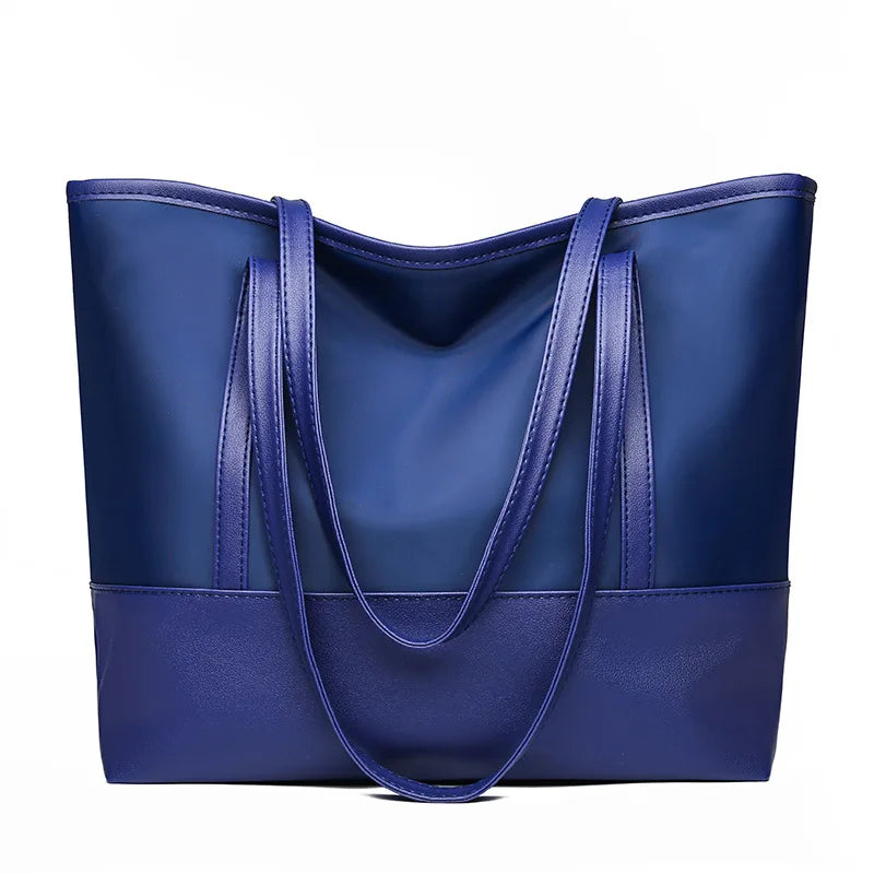 Women's PU Leather Shoulder Bag Large Capacity Mom Shopping Bag
