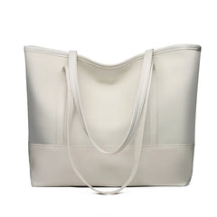 Women's PU Leather Shoulder Bag Large Capacity Mom Shopping Bag