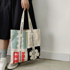 Canvas Shoulder Bag Women's Tote Messenger Bag On Offer