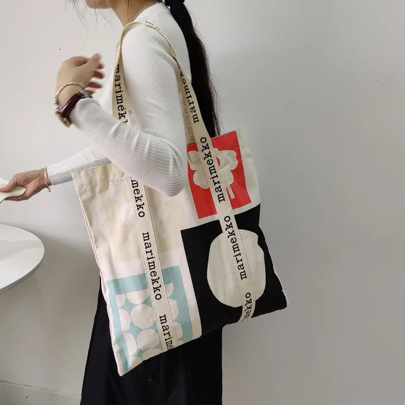 Canvas Shoulder Bag Women's Tote Messenger Bag On Offer