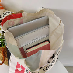 Canvas Shoulder Bag Women's Tote Messenger Bag On Offer