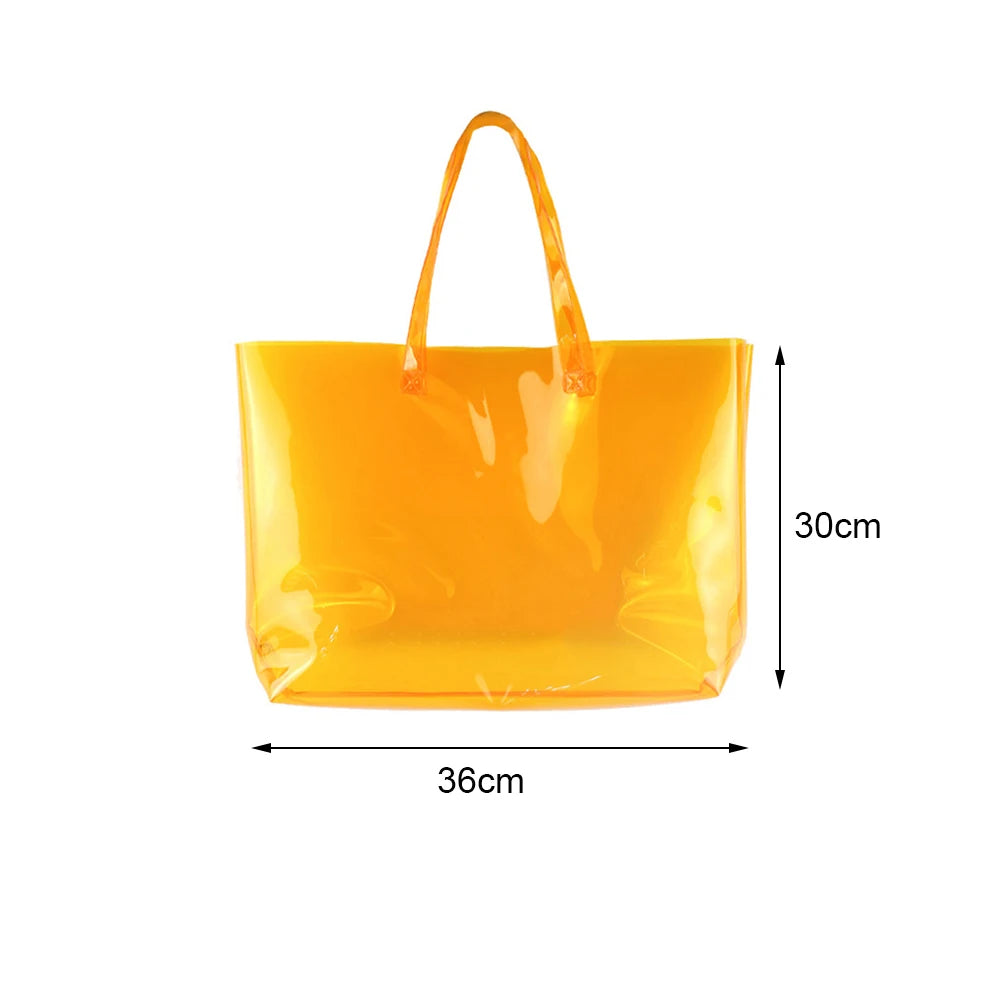 Orange Jelly Handbag Large Capacity Shoulder Bag