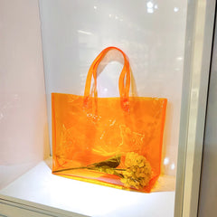 Orange Jelly Handbag Large Capacity Shoulder Bag