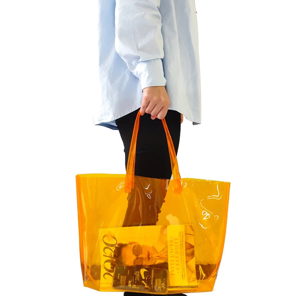Orange Jelly Handbag Large Capacity Shoulder Bag