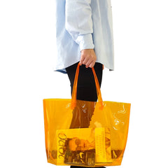 Orange Jelly Handbag Large Capacity Shoulder Bag