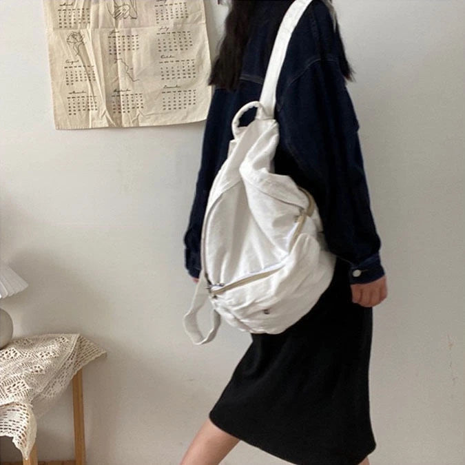 Women's Techwear Gothic Backpack Harajuku Canvas School Rucksack