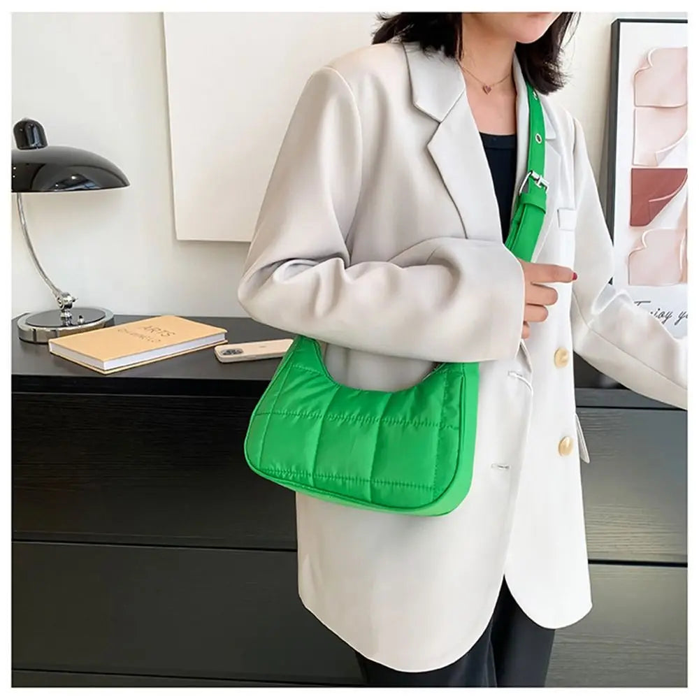 Women's Quilted Tote Shoulder Bag Lightweight Puffy Handbags Crossbody Bag