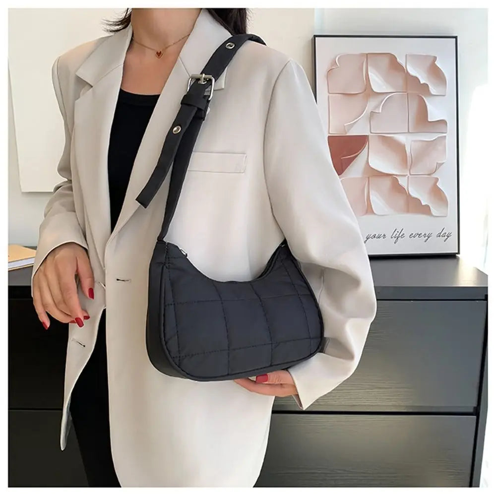 Women's Quilted Tote Shoulder Bag Lightweight Puffy Handbags Crossbody Bag