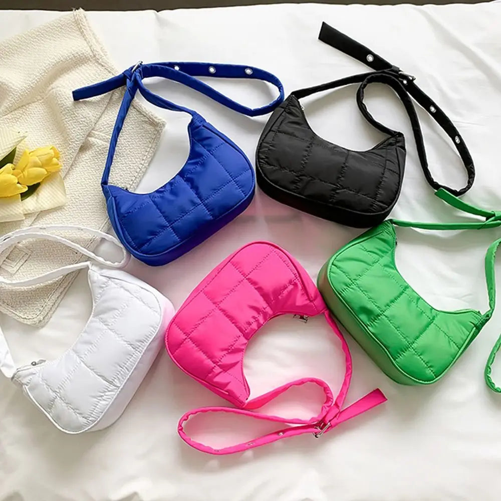 Women's Quilted Tote Shoulder Bag Lightweight Puffy Handbags Crossbody Bag