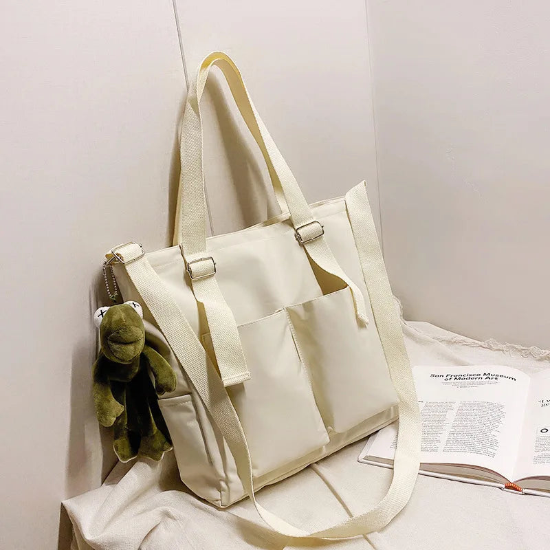 Waterproof Nylon Crossbody Tote Bag for Women