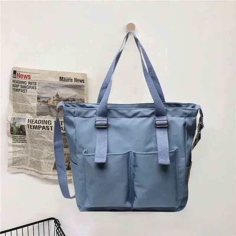 Waterproof Nylon Shopper Shoulder Bag for Women