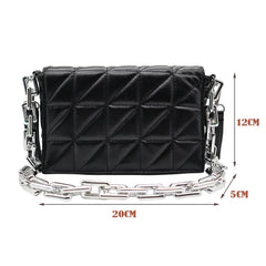 Women's Soft Metal Chain Leather Armpit Retro Shoulder Bag