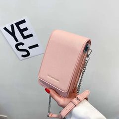 Women's Solid Shoulder Bag Multifunction Phone Wallet Clutch