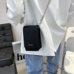 Women's Solid Shoulder Bag Multifunction Phone Wallet Clutch
