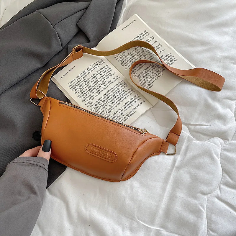 Women's Leather Waist Belt Bag Bananas Handbag